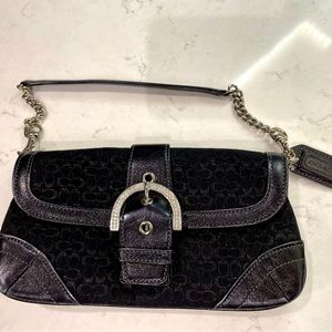 Black/Silver Coach Purse